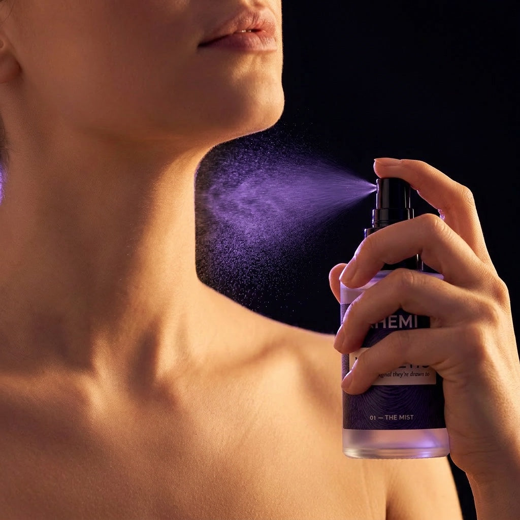 Khemi 01 — The Mist | Postbiotic Attraction Signal Spray