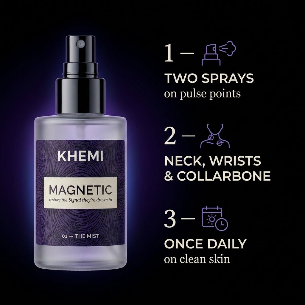 Khemi 01 — The Mist | Postbiotic Attraction Signal Spray